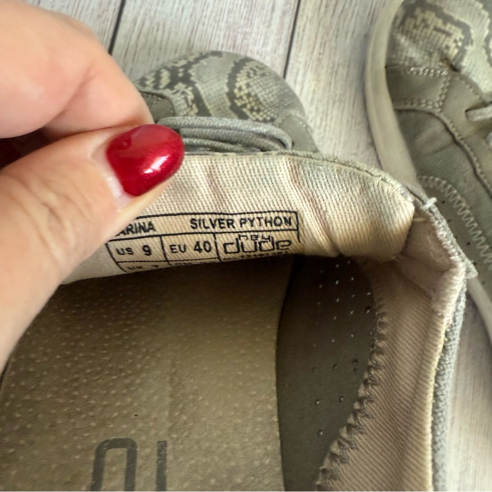 Hey Dude Silver Python Slip On Shoes 9 - image 7